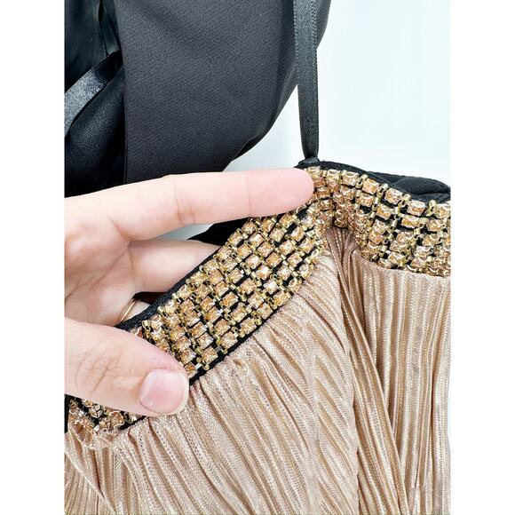 Mac Duggal 26742 Metallic One Shoulder Ruffle Gown Tiered Size 4 NEW - Picture 3 of 8